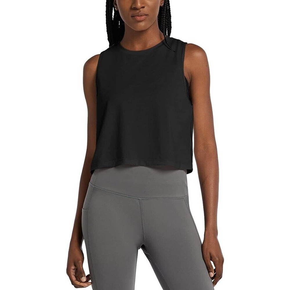Women's tank top work out crop top athletic muscle size medium